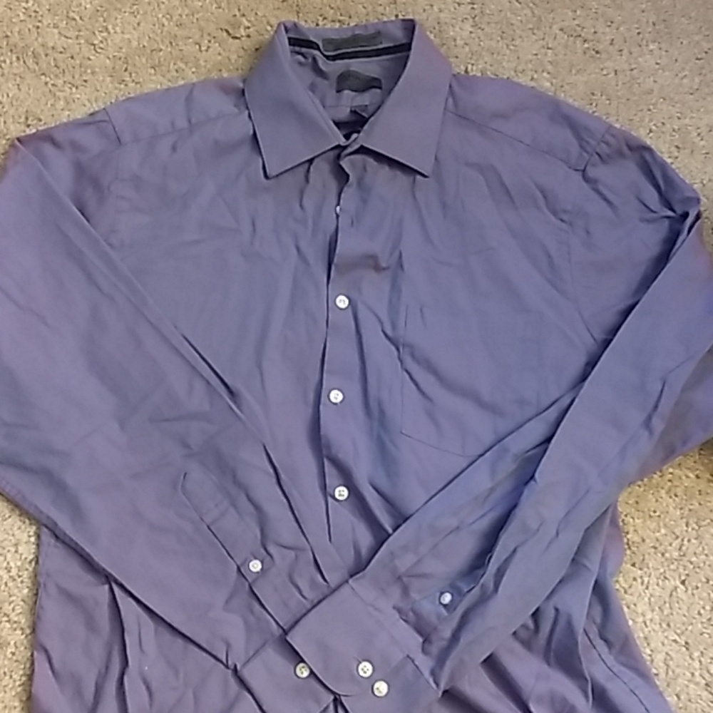 Purple and blue toned button up shirt
